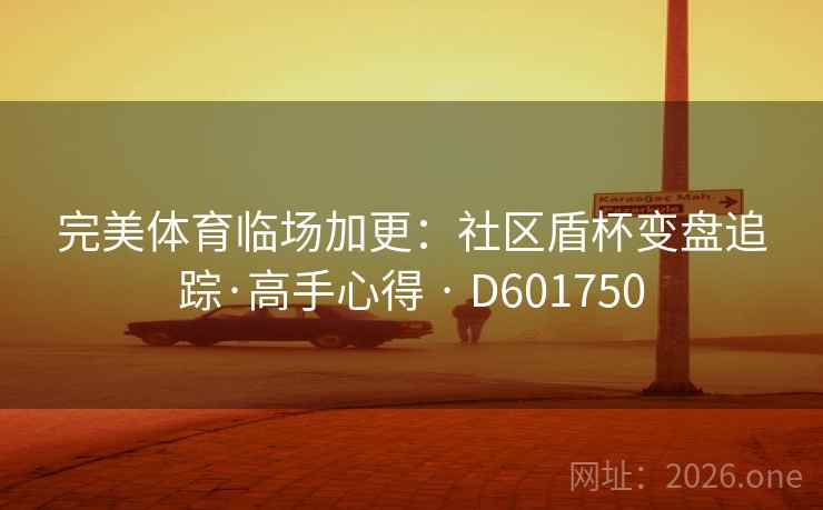 完美体育临场加更：社区盾杯变盘追踪·高手心得 · D601750  第2张