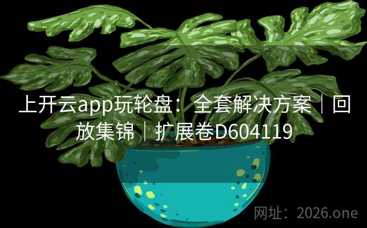 上开云app玩轮盘：全套解决方案｜回放集锦｜扩展卷D604119