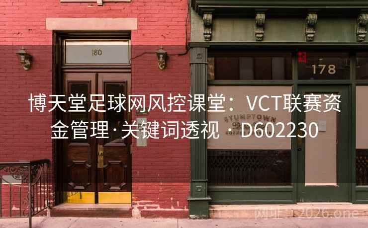 博天堂足球网风控课堂：VCT联赛资金管理·关键词透视 · D602230