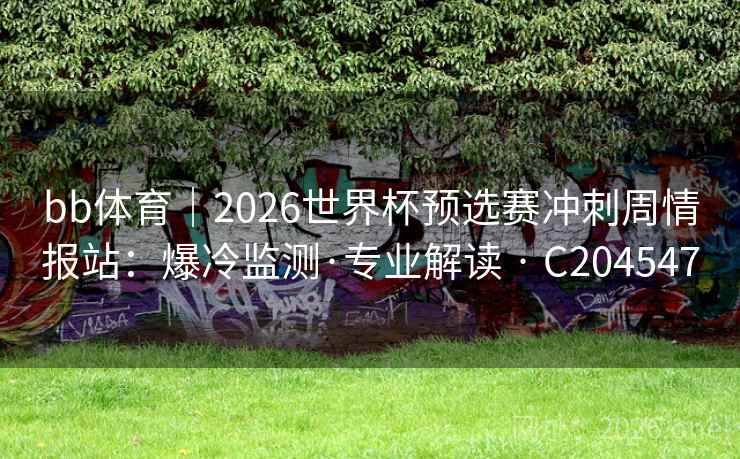 bb体育｜2026世界杯预选赛冲刺周情报站：爆冷监测·专业解读 · C204547